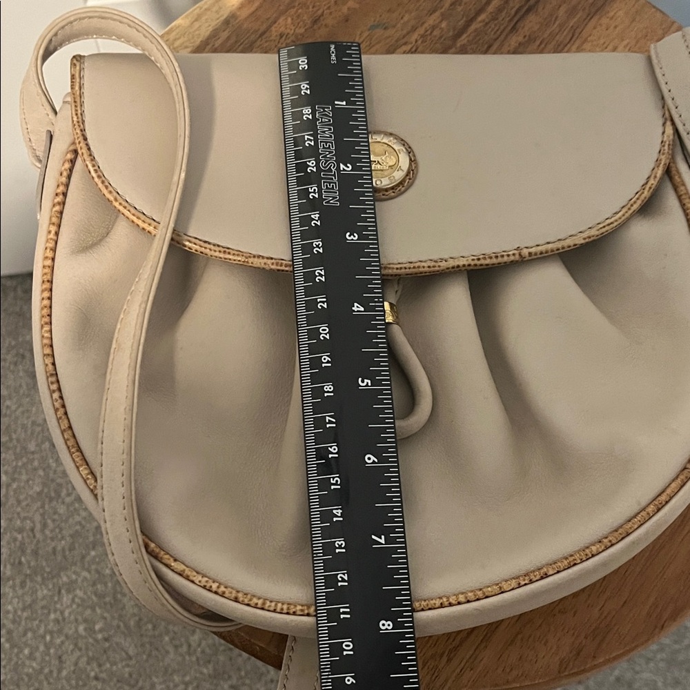 Celine Beige Crossbody Shoulder Bag with Gold Accent - Picture 6 of 12